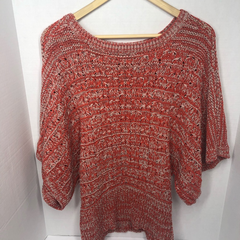 BCBGMAXAZRIA Red Dolman Sleeve Sweater Size Medium
